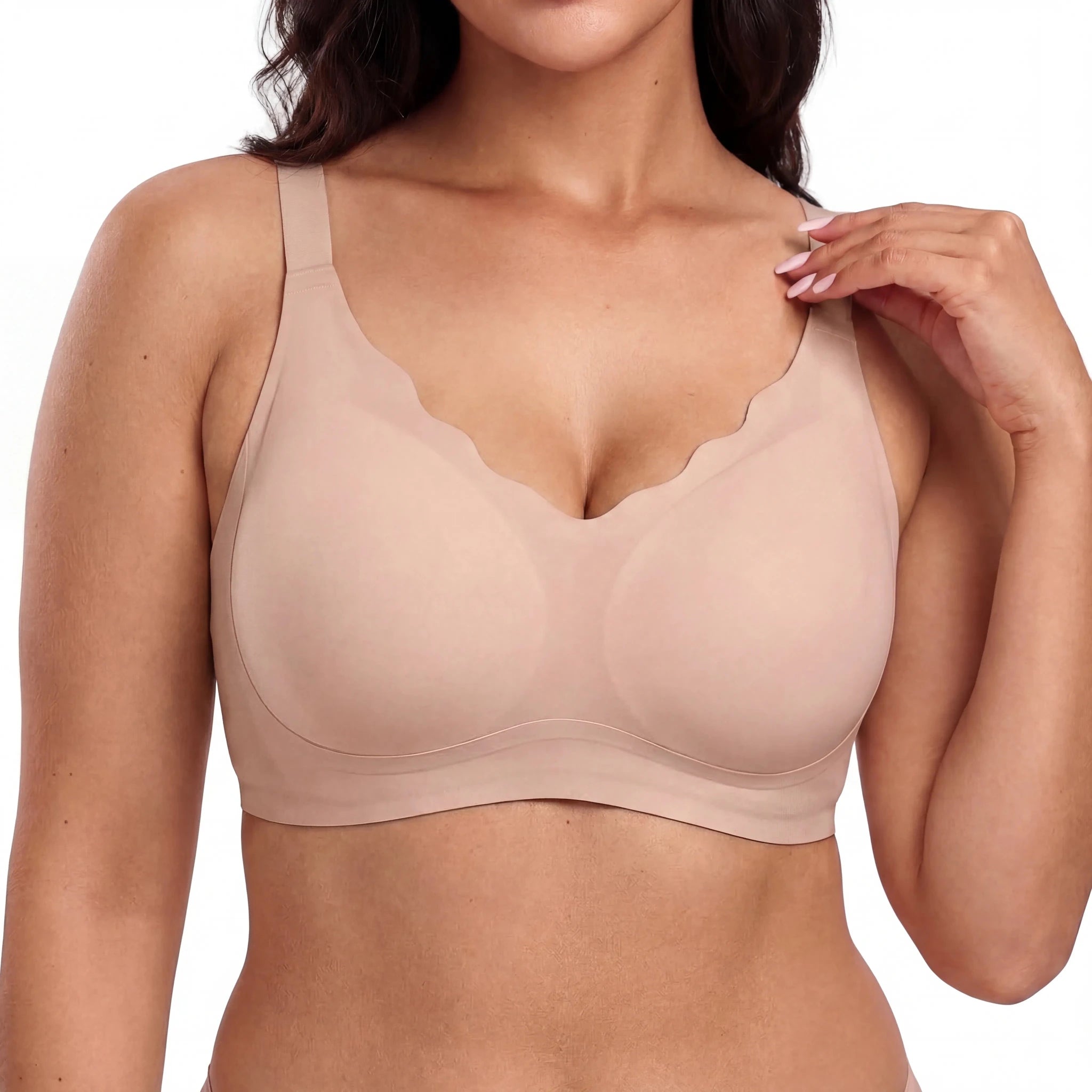 Scalloped Structured Lift Bra - Bra for Nude - Available at Bella Bra