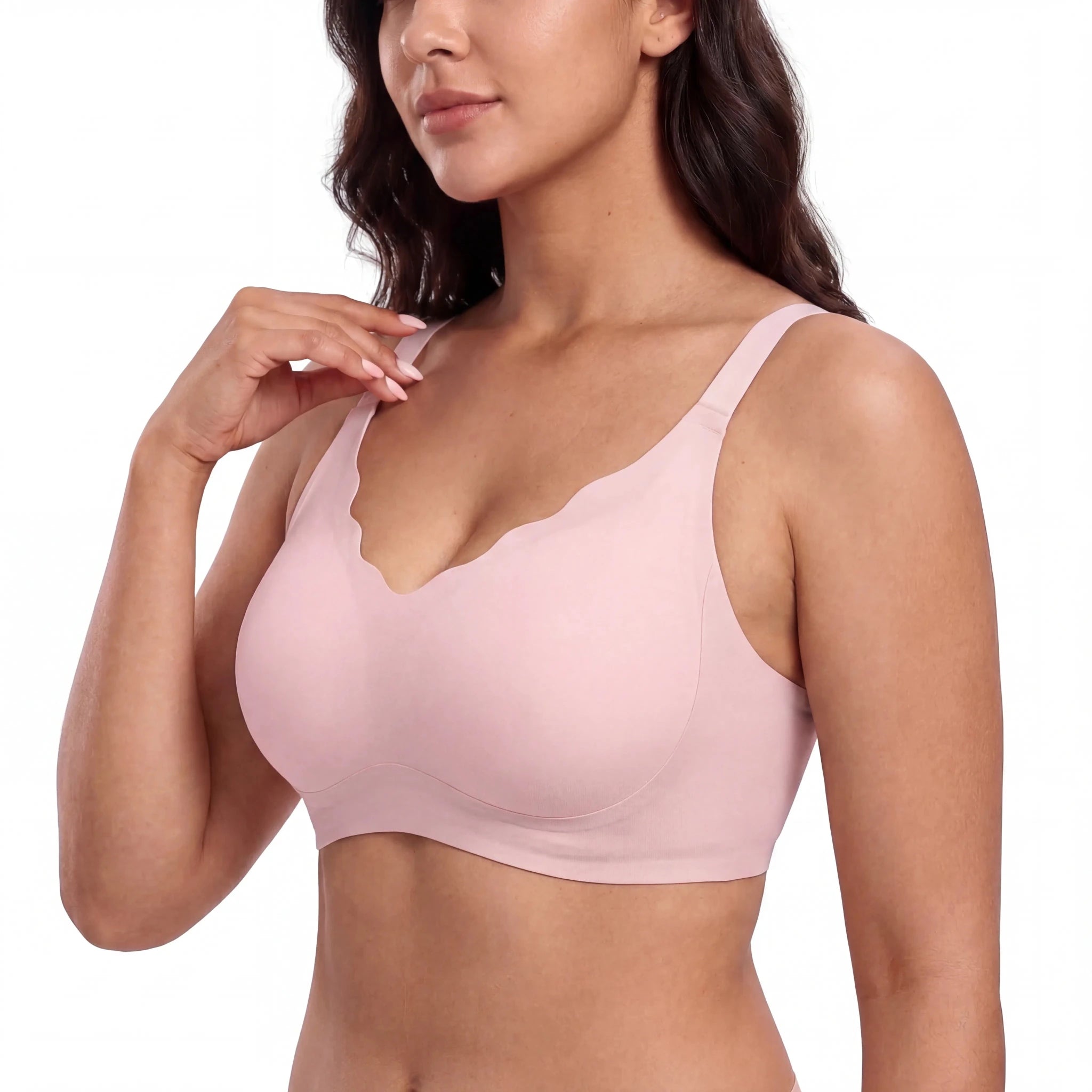 Scalloped Structured Lift Bra - Bra for Pink - Available at Bella Bra