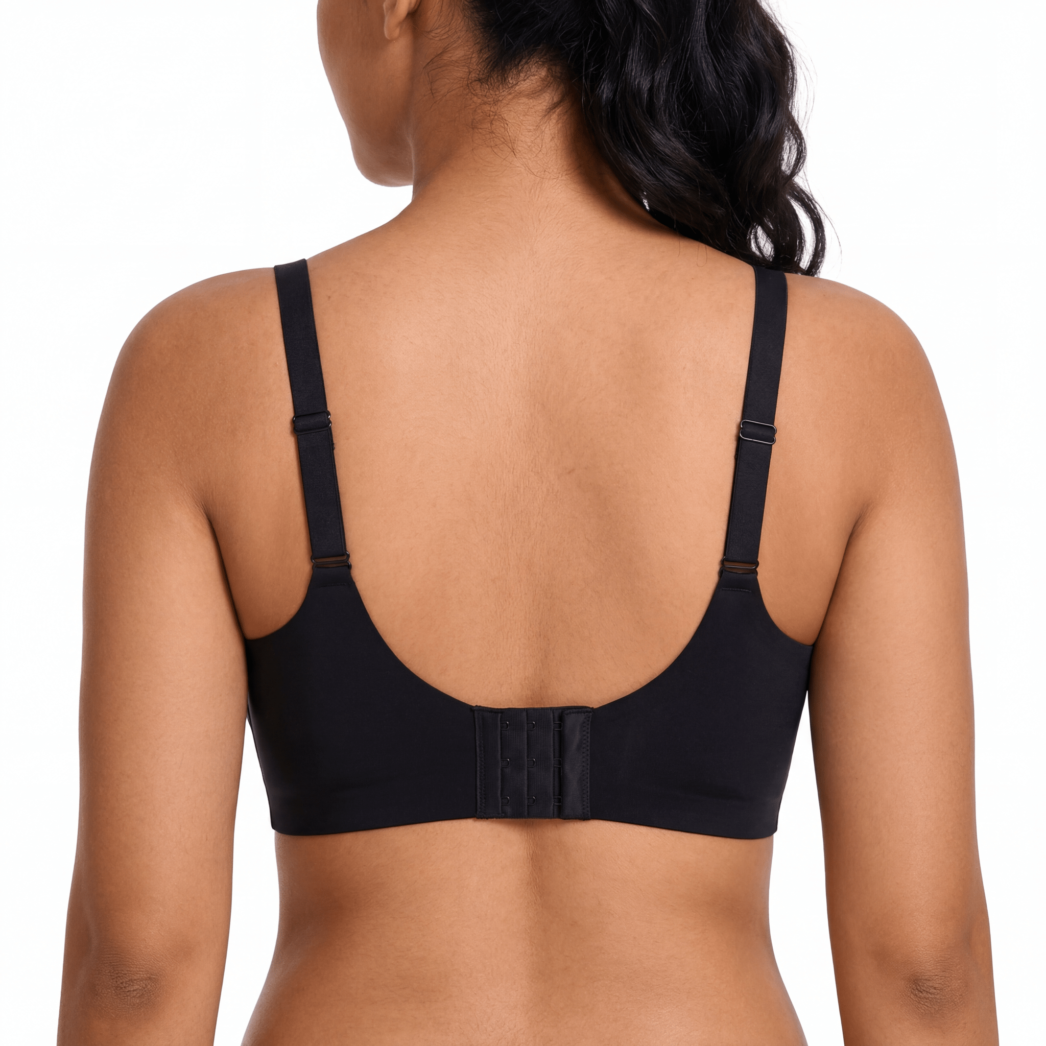 V - Neck Mesh Detail Bra - Bra for Black - Available at Bella Bra