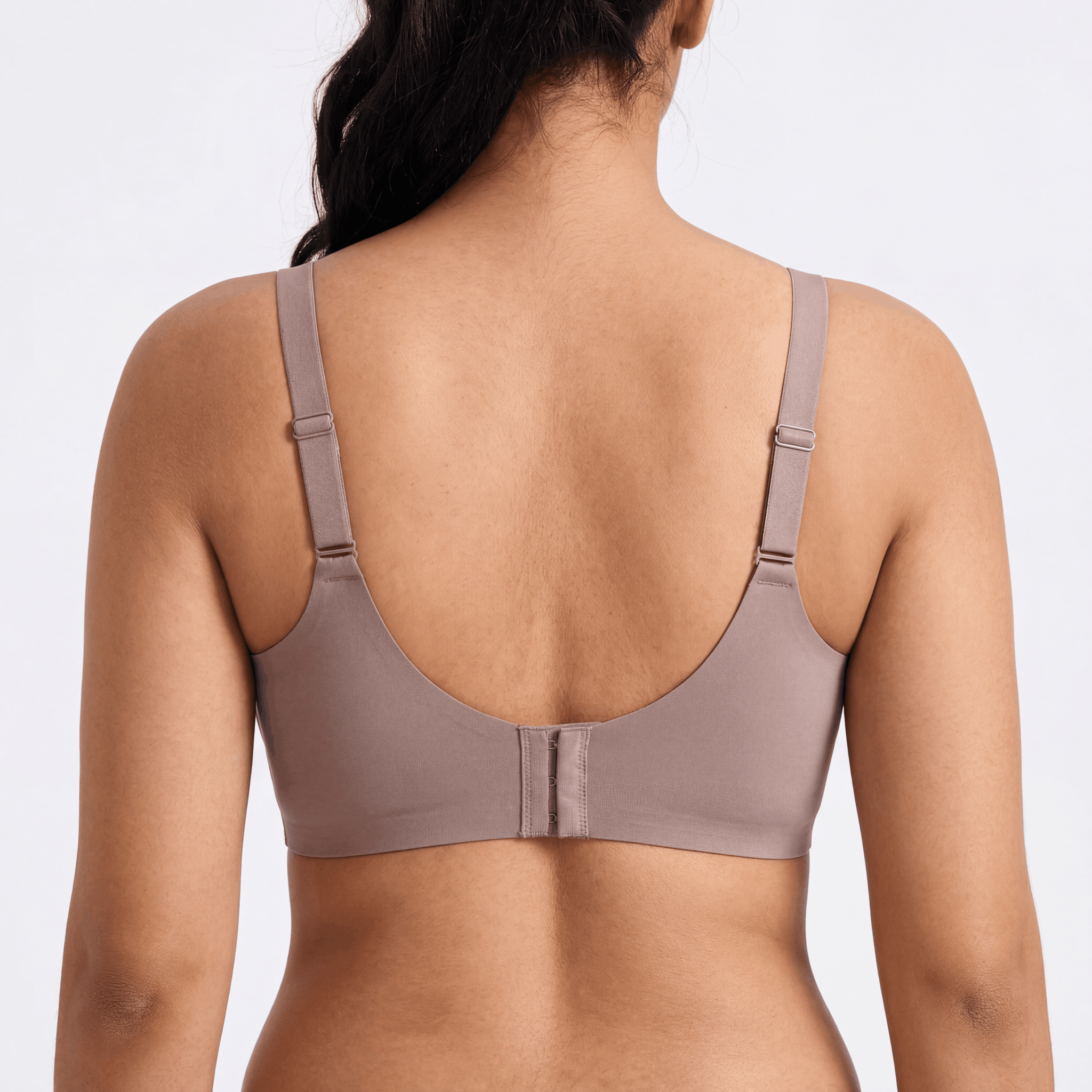 V - Neck Mesh Detail Bra - Bra for Coffee - Available at Bella Bra